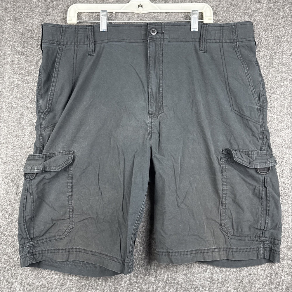 Lee Extreme Motion Cargo Shorts Men's 42 Black Hiking‎ Stretch Waist Outdoor